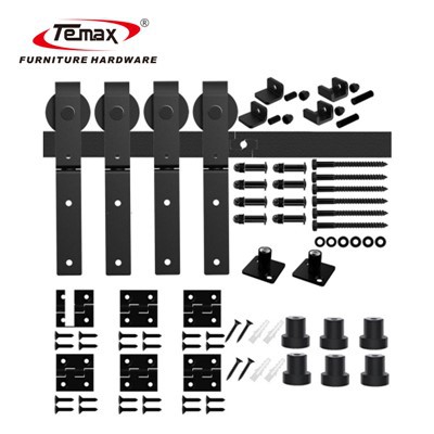 TEMAX crna moderna vrata od štale sa sklopivim sistemom GC04